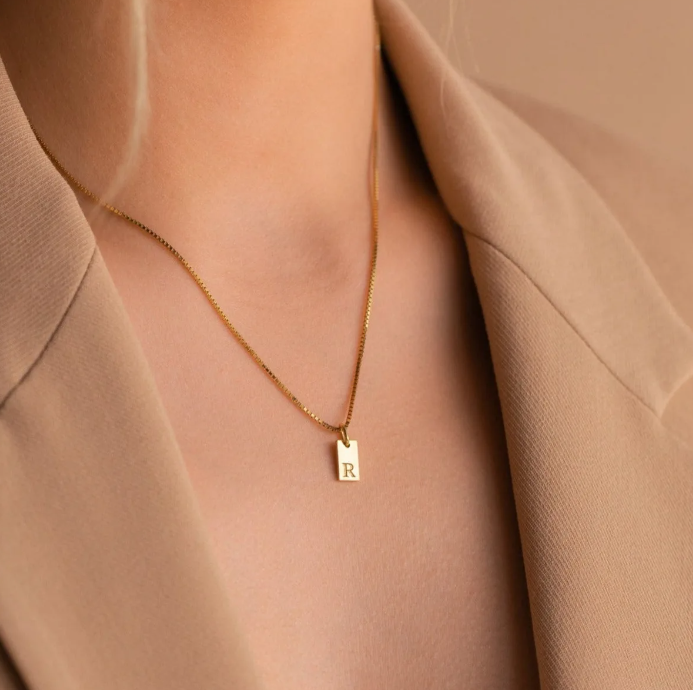 CloveLux™ Initial Tag Necklace