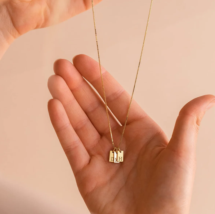 CloveLux™ Initial Tag Necklace